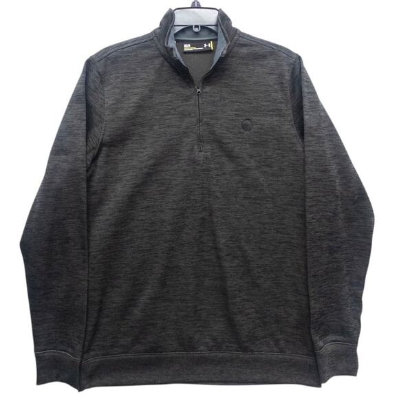 Under Armour 1/4 Zip Pullover Loose Fit Men's Medium Marled Brown - Picture 1 of 5